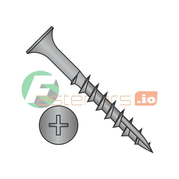 Newport Fasteners Wood Screw, #6, 1-1/4 in, Black Oxide Steel Flat Head Phillips Drive, 8000 PK 303129 - main